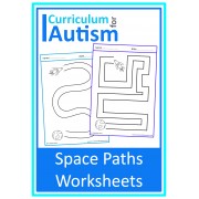 Space Pre Writing Paths Worksheets